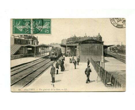Five albums containing approximately 1223 postcards of France, the majority French topographical views, railways and street s