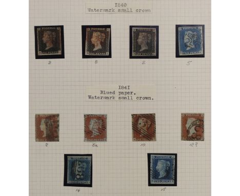 A collection of Great Britain stamps 1840-1951 in F. Godden album with three 1d blacks (one fine 4 margins), 1840 2d blue (4 