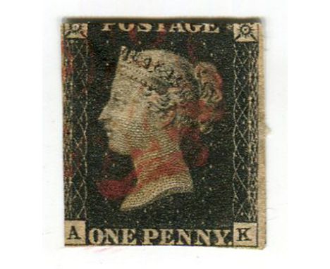 A Great Britain stamp collection in four albums, a stock book and album leaves from 1840 1d black used (cut into), 1d reds, E