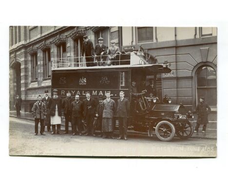 A collection of 12 postcards of Brighton and Hove, including photographic postcards titled 'First Motor Coach from London to 