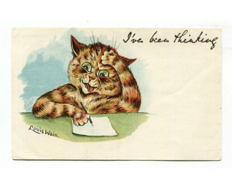 Three albums containing approximately 342 postcards and greeting cards, the majority greetings postcards, including several b