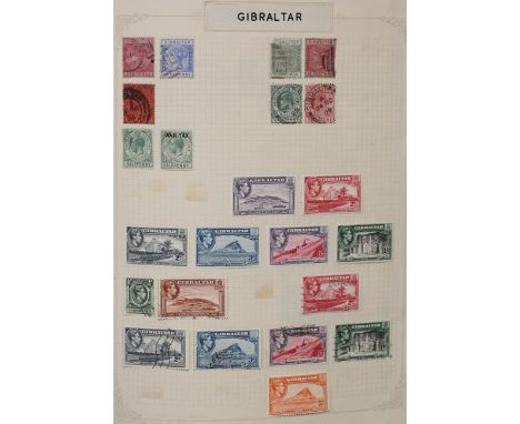 A collection of stamps in six albums and four stock books, mostly British Commonwealth stamps, Queen Victoria to Queen Elizab