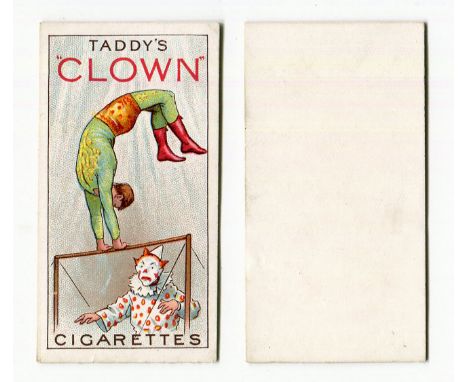 A set of 20 Taddy &amp; Co. 'Clowns &amp; Circus Artistes' cigarette cards, circa 1915 (1 card with minor surface abrasion an