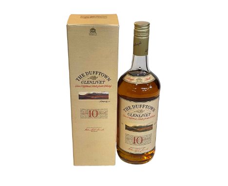 Glenlivet 'The Dufftown' 10 year Pure Highland Malt Scotch Whisky.
