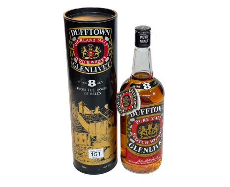 Glenlivet Dufftown 8 years Highland Malt Scotch Whisky.