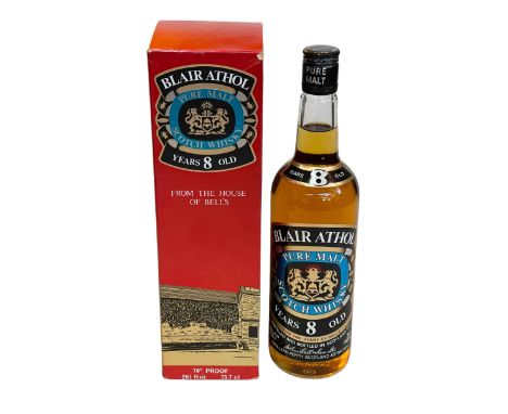 Blair Athol 8 year Pure Malt Scotch Whisky.