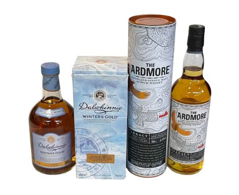 Dalwhinnie Winters Gold Highland Single Malt Scotch Whisky 70cl and The Ardmore Highland Single Malt Scotch Whisky.