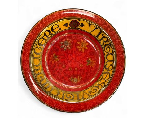 WILLIAM S MYCOCK FOR PILKINGTON, A ROYAL LANCASTRIAN LUSTRE BOWL, dated 1921, the centre detailed with issuing flowers and bo