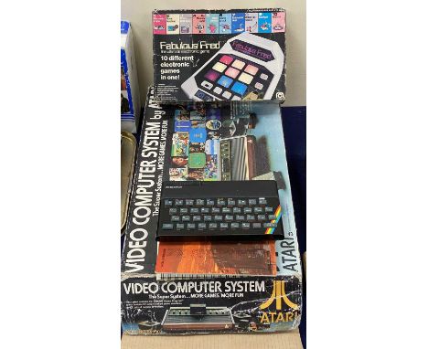 RETRO GAMING / COMPUTING: ATARI VIDEO COMPUTER SYSTEM, boxed, Sinclair ZX Spectrum computer with manuals, and a 'Fabulous Fre