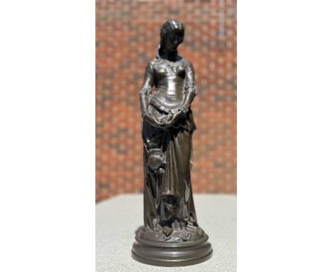 AFTER EMILÉ ANDRÉ BOISSEAU (1842-1923) bronze effect composite sculpture - La Pensive Chatelaine, 64cms (h)Provenance: privat