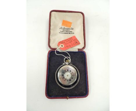 GEORGE V SILVER HALF HUNTER POCKET WATCH, in a Benson boxProvenance: private collection Cheshire