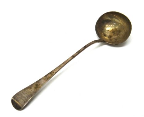 A William IV silver Old English pattern soup ladle, crest engraved London 1836, weight 220 gms.