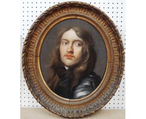 French School (18th century), Portrait of a gentleman, said to be Marshal Turenne, pastel, oval, 43cm x 36cm.  Illustrated