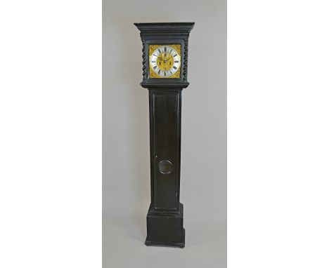 An ebonised longcase clockThe movement by Samuel Cox, Worcester, late 17th/early 18th century, the case associated and laterT