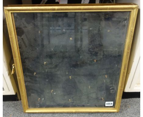 A Victorian glazed giltwood portrait hanging miniature display case, 43.5cm x 41cm.