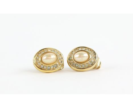 A group of earrings, including six odd earrings all mounts testing as 9 ct, a pair of Christian Dior earrings, set with faux 