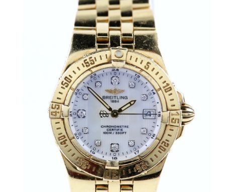 Breitling ladies Starliner,&nbsp;reference &nbsp;K71340,&nbsp;chronometer rated superquartz&nbsp;wristwatch in 18 carat yello