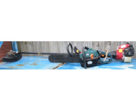 SOVEREIGN PETROL ENGINE GRASS STRIMMER &amp; GREEN PERFORMANCE PETROL ENGINE CHAIN SAW