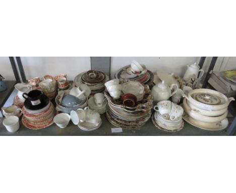CHINA PLATES, PART TEA SERVICE, CUPS &amp; SAUCERS