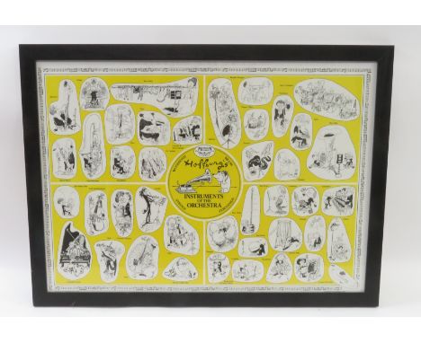 HUMOROUS PRINT - HOFFNUNG'S INSTRUMENTS OF THE ORCHESTRA, 48CM X 68CM 