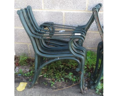 3 SETS OF METAL BENCH ENDS