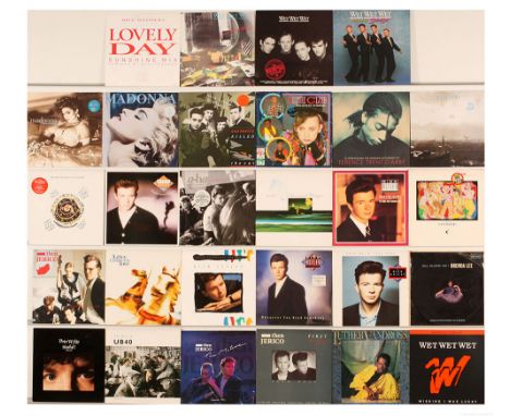 1980s Pop LPs and 12" Singles to include A-Ha, Hunting High and Low; Rick Astley, Whenever You Need Someone; Aztec Camera, Lo