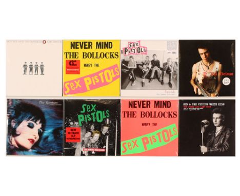A collection of recent issue rock/punk LPs to include Sex Pistols, Never Mind The Bollocks (yellow/pink sleeve); Sex Pistols,