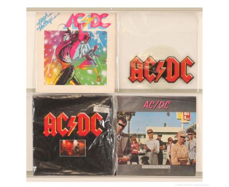 A collection of AC/DC LPs and singles to include AC/DC 3-album Box Set (60149) consisting of Powerage (ATL 50483), High Volta