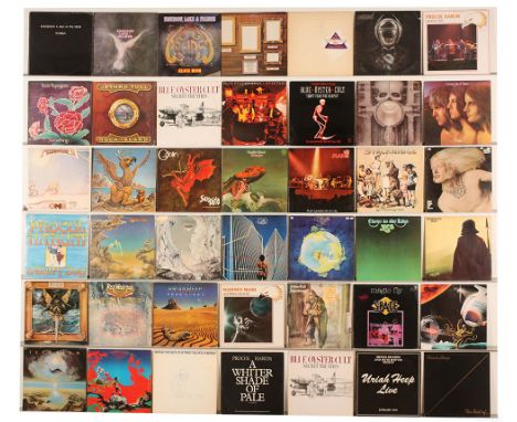 A collection of Progressive Rock LPs and 7" Singles to include (1) Camel - Moonmadness (TXS-R 115); (2) Gryphon - Gryphon (TR