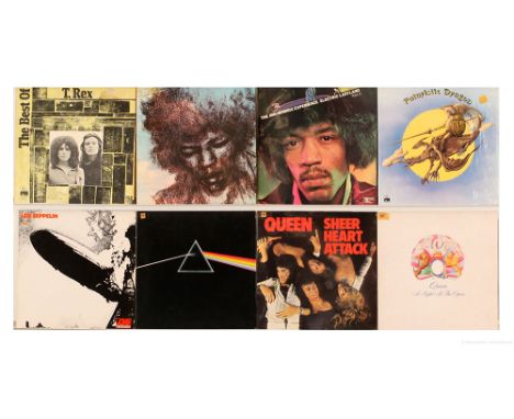 Rock LPs by Jimi Hendrix, T.Rex, Queen, Led Zeppelin and Pink Floyd and others to include Jimi Hendrix, The Cry of Love (2302