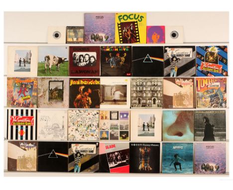 A collection of Classic Rock LPs and 7" Singles to include Led Zeppelin titles; Led Zeppelin II, Led Zeppelin III, Led Zeppel