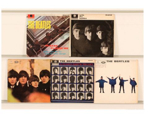 A collection of The Beatles UK Pressed Mono LPs to include (1) Please Please Me (1963 Repress, Parlophone - PMC 1202, Large M