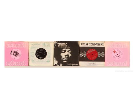 7" Rock and Prog Rock Singles to include Tyrannosaurus Rex, King of The Rumbling Spires (RZ 3022) with solid centre - general
