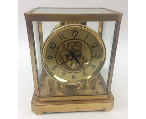 JAGER-LECOULTRE ATMOS CLOCK, serial no. 8237, 1940's, 24cm H x 21cm x 16cm. 