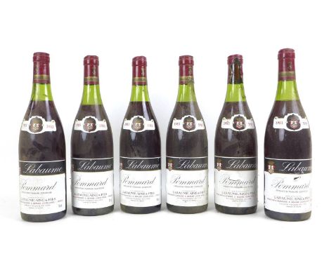 Vintage Wine: six bottles of Labaume Aine & Fils Pommard, 1983, U: 5cm or better. (6) 