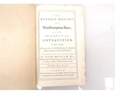 John Morton: 'The Natural History of Northamptonshire; with some account of the antiquities...', London, R. Knaplock &amp; R.