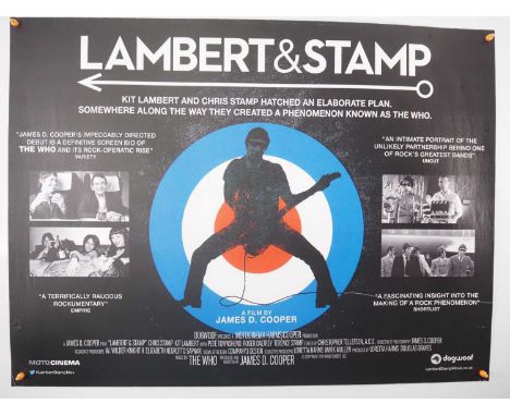 LAMBERT AND STAMP (2014) - A UK Quad for the documentary film about 'The Who' - rolled