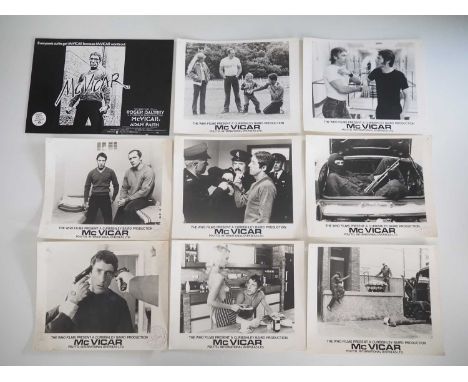 THE WHO 'MCVICAR' (1980) Group of 8 International black/white publicity stills together with a press campaign book - flat (2)