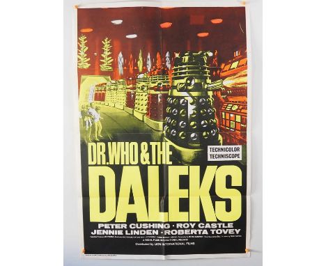 DR WHO &amp; THE DALEKS (1965) - A later release UK one sheet movie poster - folded (as issued)