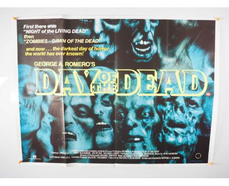 DAY OF THE DEAD (1985) - UK Quad film poster - first release - GEORGE A ROMERO - 'Wall of Zombies' imagery created solely for
