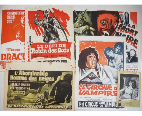 A selection of mainly horror related Belgian Affiches film posters comprising: L'ABOMINABLE HOMME DES NEIGES (THE ABOMINABLE 