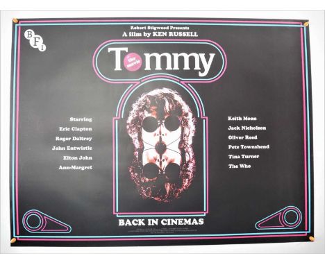 TOMMY (1975) ( 2019 release) - A UK Quad for the 'The Who' based movie - BFI style - rolled