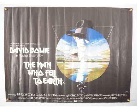 DAVID BOWIE: THE MAN WHO FELL TO EARTH (1976) UK Quad with Vic Fair artwork - rolled - some soft creases from rolling - this 