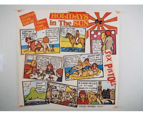 THE SEX PISTOLS - HOLIDAYS IN THE SUN - An original promotional poster for the single, which was released on 14th October 197