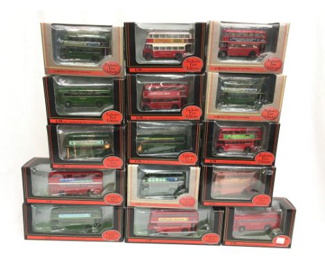 15 x EFE Exclusive First Editions 1/76 scale London Transport buses, includes #10122 SRT Class Bus Woman's Own and #20203A No