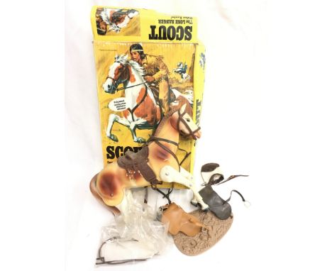 Marx Toys The Lone Ranger 'Scout', Tonto's Trusty Indian Pinto Horse. F with instructions in F box. 