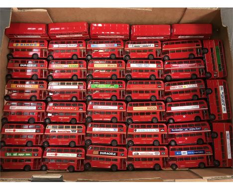 Quantity of 1/76 scale EFE unboxed London buses, decals vary. Overall appear VG, unboxed. (38)