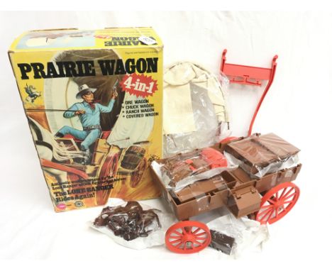Marx Toys The Lone Ranger 4-in-1 Prairie Wagon. Appears VG with accessories in G/F box. 