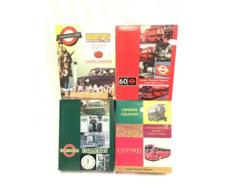 Four EFE Exclusive First Editions 1/76 scale limited edition London bus sets, includes London Connections - High Wycombe Bus 