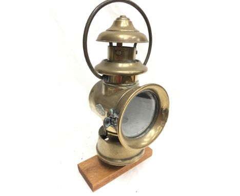 Howes and Burley Ltd. (Birmingham) Model 1029 side lamp with clear lens and small red rear lens. Height 29cm, front lens diam